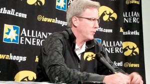 Iowa head coach Fran McCaffery discusses the 14th-ranked Hawkeyes' upcoming game against Minnesota during a press conference held Thursday, Jan. 16, 2014, at Carver-Hawkeye Arena in Iowa City.